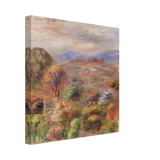 "Landscape (Paysage)" by Pierre - Auguste Renoir – Impressionist Wall Art Print | French Countryside - Canvas - 30x30 cm / 12x12″ - 