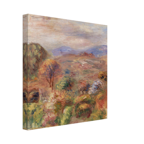 "Landscape (Paysage)" by Pierre - Auguste Renoir – Impressionist Wall Art Print | French Countryside - Canvas - 30x30 cm / 12x12″ - 