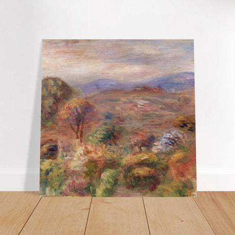 "Landscape (Paysage)" by Pierre - Auguste Renoir – Impressionist Wall Art Print | French Countryside - Brushed Aluminum Print - 50x50 cm / 20x20″ - 
