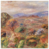 "Landscape (Paysage)" by Pierre - Auguste Renoir – Impressionist Wall Art Print | French Countryside - Fine Art Poster - 50x50 cm / 20x20″ - 