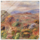 "Landscape (Paysage)" by Pierre - Auguste Renoir – Impressionist Wall Art Print | French Countryside - Acrylic Print - 60x60 cm / 24x24″ - 
