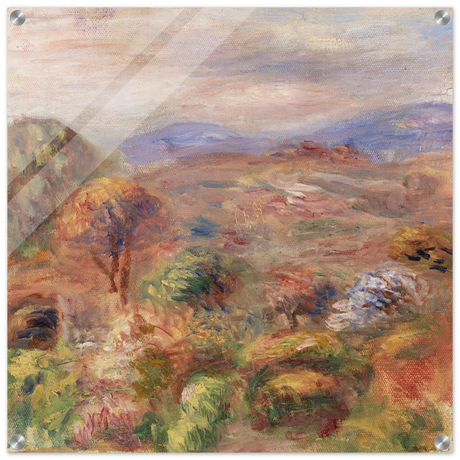 "Landscape (Paysage)" by Pierre - Auguste Renoir – Impressionist Wall Art Print | French Countryside - Acrylic Print - 60x60 cm / 24x24″ - 