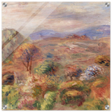 "Landscape (Paysage)" by Pierre - Auguste Renoir – Impressionist Wall Art Print | French Countryside - Acrylic Print - 50x50 cm / 20x20″ - 