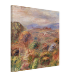 "Landscape (Paysage)" by Pierre - Auguste Renoir – Impressionist Wall Art Print | French Countryside - Canvas - 50x50 cm / 20x20″ - 