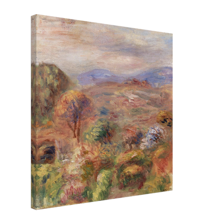 "Landscape (Paysage)" by Pierre - Auguste Renoir – Impressionist Wall Art Print | French Countryside - Canvas - 50x50 cm / 20x20″ - 