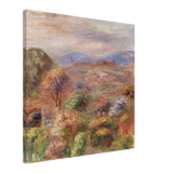 "Landscape (Paysage)" by Pierre - Auguste Renoir – Impressionist Wall Art Print | French Countryside - Canvas - 60x60 cm / 24x24″ - 