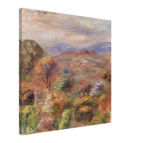 "Landscape (Paysage)" by Pierre - Auguste Renoir – Impressionist Wall Art Print | French Countryside - Canvas - 60x60 cm / 24x24″ - 