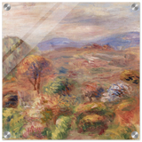 "Landscape (Paysage)" by Pierre - Auguste Renoir – Impressionist Wall Art Print | French Countryside - Acrylic Print - 40x40 cm / 16x16″ - 