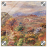 "Landscape (Paysage)" by Pierre - Auguste Renoir – Impressionist Wall Art Print | French Countryside - Acrylic Print - 20x20 cm / 8x8″ - 