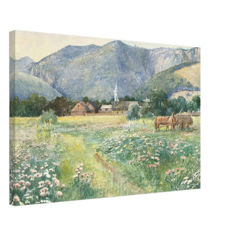 Landscape with a blooming meadow by Július Zorkóczy - Canvas - 50x75 cm / 20x30″ - Thick