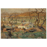 Landscape with Gnarled Trees by Ernest Lawson | Nature Wall art Print - Wood Prints - 20x30 cm / 8x12″ - 