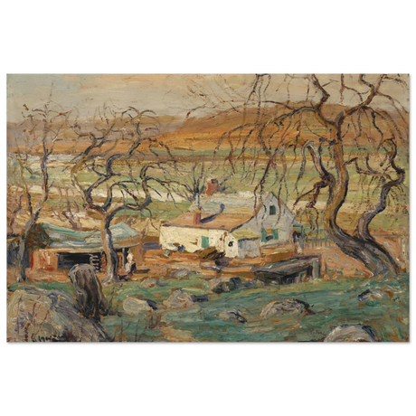 Landscape with Gnarled Trees by Ernest Lawson | Nature Wall art Print - Fine Art Poster - 30x45 cm / 12x18″ - 