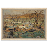 Landscape with Gnarled Trees by Ernest Lawson | Nature Wall art Print - Framed Canvas - 30x45 cm / 12x18″ - Wood frame