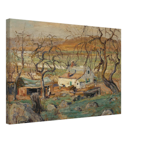 Landscape with Gnarled Trees by Ernest Lawson | Nature Wall art Print - Canvas - 40x60 cm / 16x24″ - 