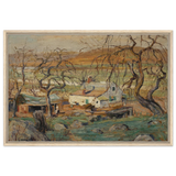 Landscape with Gnarled Trees by Ernest Lawson | Nature Wall art Print - Framed Canvas - 60x90 cm / 24x36″ - Wood frame