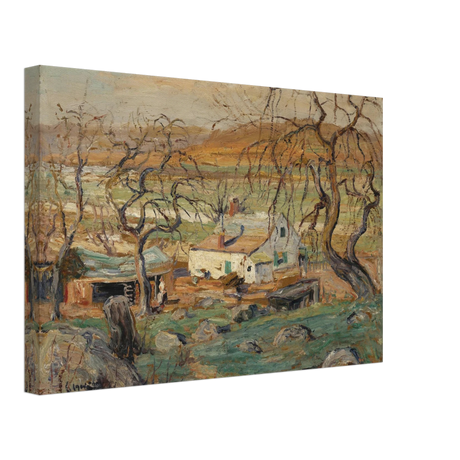 Landscape with Gnarled Trees by Ernest Lawson | Nature Wall art Print - Canvas - 30x45 cm / 12x18″ - 