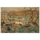 Landscape with Gnarled Trees by Ernest Lawson | Nature Wall art Print - Wood Prints - 50x75 cm / 20x30″ - 