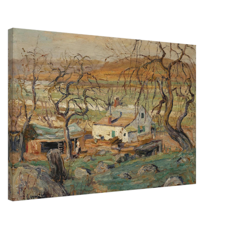 Landscape with Gnarled Trees by Ernest Lawson | Nature Wall art Print - Canvas - 50x75 cm / 20x30″ - 