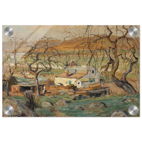 Landscape with Gnarled Trees by Ernest Lawson | Nature Wall art Print - Acrylic Print - 20x30 cm / 8x12″ - 