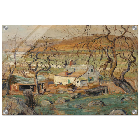 Landscape with Gnarled Trees by Ernest Lawson | Nature Wall art Print - Acrylic Print - 40x60 cm / 16x24″ - 