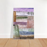 Landscape with Poplars by Paul Klee - Brushed Aluminum Print - 30x45 cm / 12x18″ - 