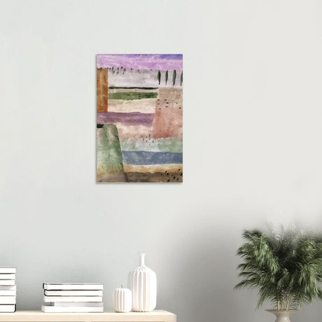 Landscape with Poplars by Paul Klee - Wood Prints - 40x60 cm / 16x24″ - 10 mm