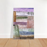 Landscape with Poplars by Paul Klee - Brushed Aluminum Print - 60x90 cm / 24x36″ - 