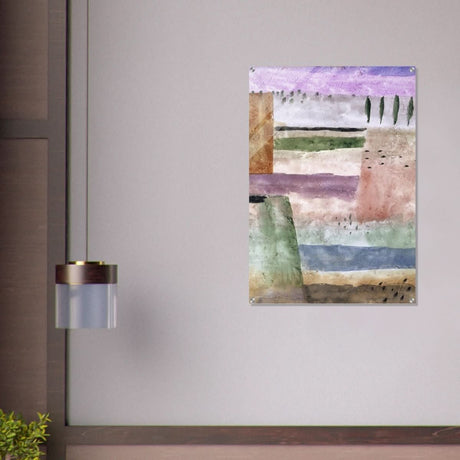 Landscape with Poplars by Paul Klee - Acrylic Print - 70x100 cm / 28x40″ - 