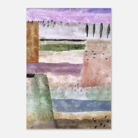 Landscape with Poplars by Paul Klee - Aluminum Print - 70x100 cm / 28x40″ - 
