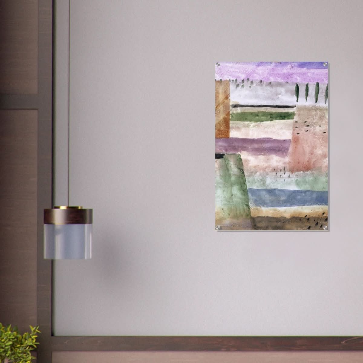 Landscape with Poplars by Paul Klee - Acrylic Print - 60x90 cm / 24x36″ - 