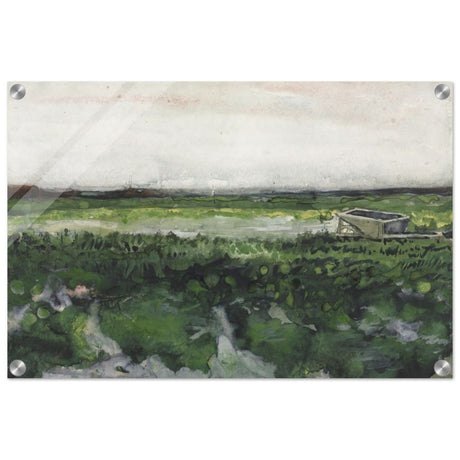 Landscape with Wheelbarrow (1883) by Vincent Van Gogh | Vintage wall art print - Acrylic Print - 40x60 cm / 16x24″ - 