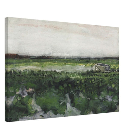 Landscape with Wheelbarrow (1883) by Vincent Van Gogh | Vintage wall art print - Canvas - 50x75 cm / 20x30″ - 