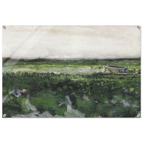 Landscape with Wheelbarrow (1883) by Vincent Van Gogh | Vintage wall art print - Acrylic Print - 60x90 cm / 24x36″ - 