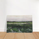 Landscape with Wheelbarrow (1883) by Vincent Van Gogh | Vintage wall art print - Brushed Aluminum Print - 40x60 cm / 16x24″ - 