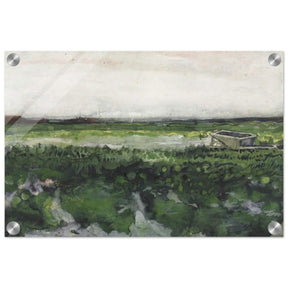Landscape with Wheelbarrow (1883) by Vincent Van Gogh | Vintage wall art print - Acrylic Print - 30x45 cm / 12x18″ - 
