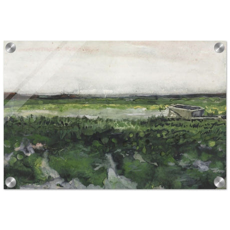 Landscape with Wheelbarrow (1883) by Vincent Van Gogh | Vintage wall art print - Acrylic Print - 30x45 cm / 12x18″ - 