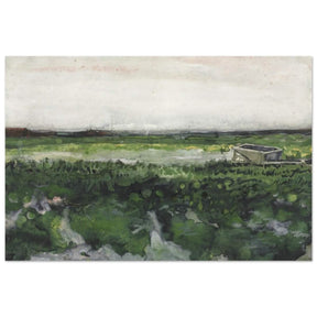 Landscape with Wheelbarrow (1883) by Vincent Van Gogh | Vintage wall art print - Aluminum Print - 50x75 cm / 20x30″ - 