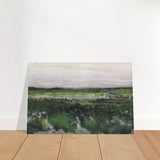 Landscape with Wheelbarrow (1883) by Vincent Van Gogh | Vintage wall art print - Brushed Aluminum Print - 60x90 cm / 24x36″ - 
