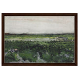 Landscape with Wheelbarrow (1883) by Vincent Van Gogh | Vintage wall art print - Framed Canvas - 40x60 cm / 16x24″ - Dark wood frame