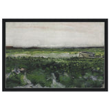Landscape with Wheelbarrow (1883) by Vincent Van Gogh | Vintage wall art print - Framed Canvas - 50x75 cm / 20x30″ - Black frame