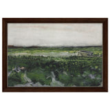Landscape with Wheelbarrow (1883) by Vincent Van Gogh | Vintage wall art print - Framed Canvas - 30x45 cm / 12x18″ - Dark wood frame