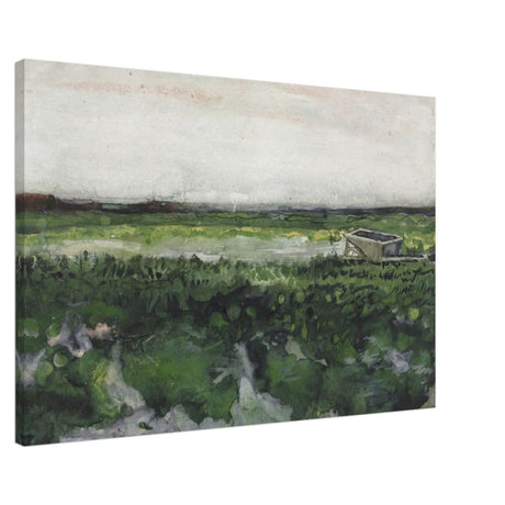 Landscape with Wheelbarrow (1883) by Vincent Van Gogh | Vintage wall art print - Canvas - 60x90 cm / 24x36″ - 