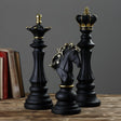 Large Resin Chess Piece Ornaments – King, Queen, Knight & Collectible Figurines - Black King Ornament - 