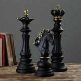 Large Resin Chess Piece Ornaments – King, Queen, Knight & Collectible Figurines - Black King Ornament - 