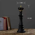 Large Resin Chess Piece Ornaments – King, Queen, Knight & Collectible Figurines - Black King Ornament - 