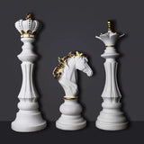 Large Resin Chess Piece Ornaments – King, Queen, Knight & Collectible Figurines - Black King Ornament - 