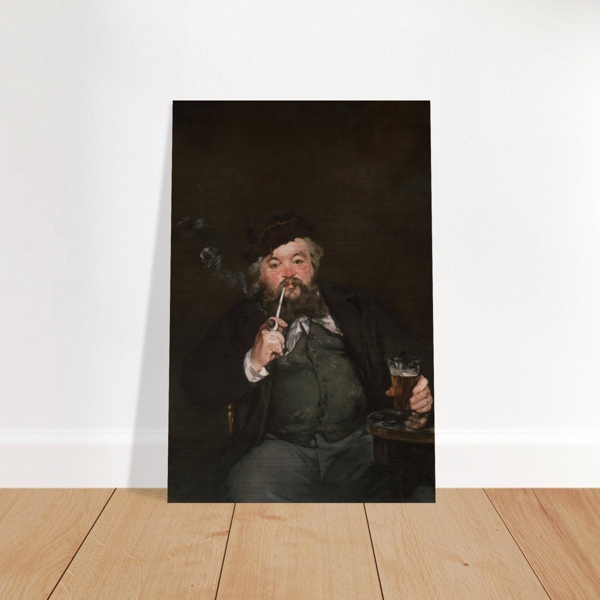 Le Bon Bock (1873) by Édouard Manet | The Good Pint | Vintage wall art print - Brushed Aluminum Print - 50x75 cm / 20x30″ - 