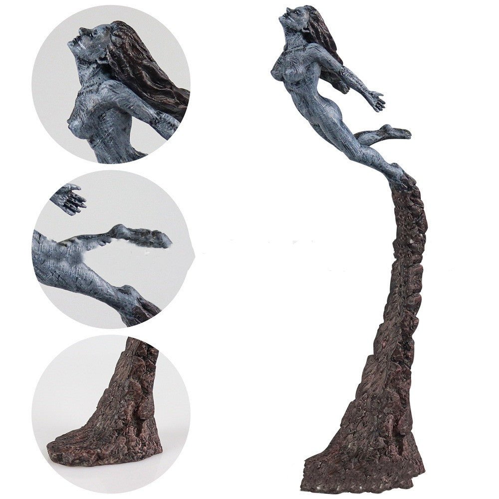 Leap of Faith Resin Sculpture – Modern Abstract Home Décor Ornament - Leap of Faith - 