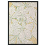 Leaves from Nature No.1 (1856) by Owen Jones | Vintage wall art print - Framed Canvas - 50x75 cm / 20x30″ - Black frame