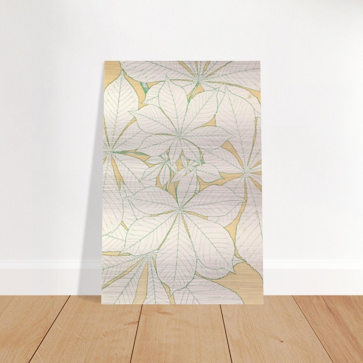 Leaves from Nature No.1 (1856) by Owen Jones | Vintage wall art print - Brushed Aluminum Print - 40x60 cm / 16x24″ - 